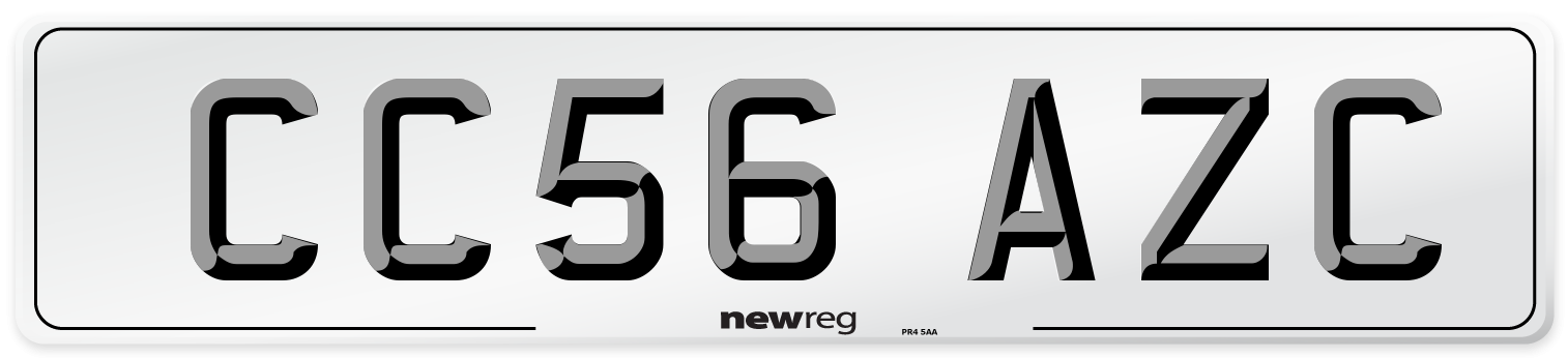 CC56 AZC Number Plate from New Reg